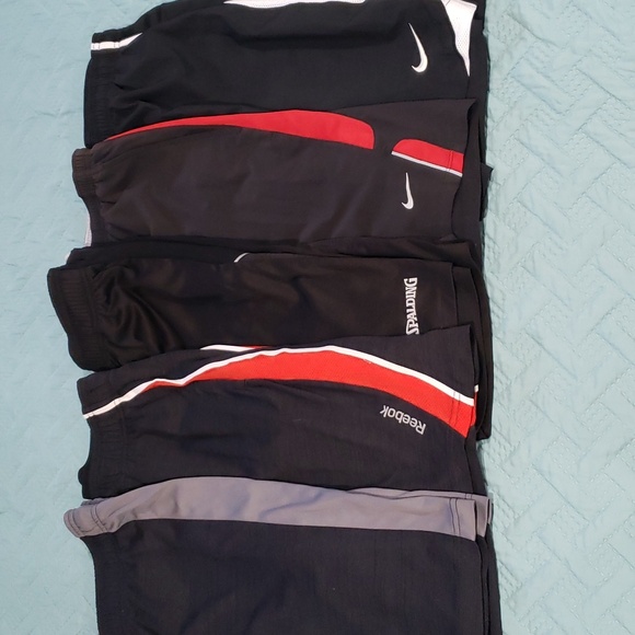 BUNDLE OF 5 ATHLETIC SHORTS REEBOK SPALDING NIKE DRI-FIT